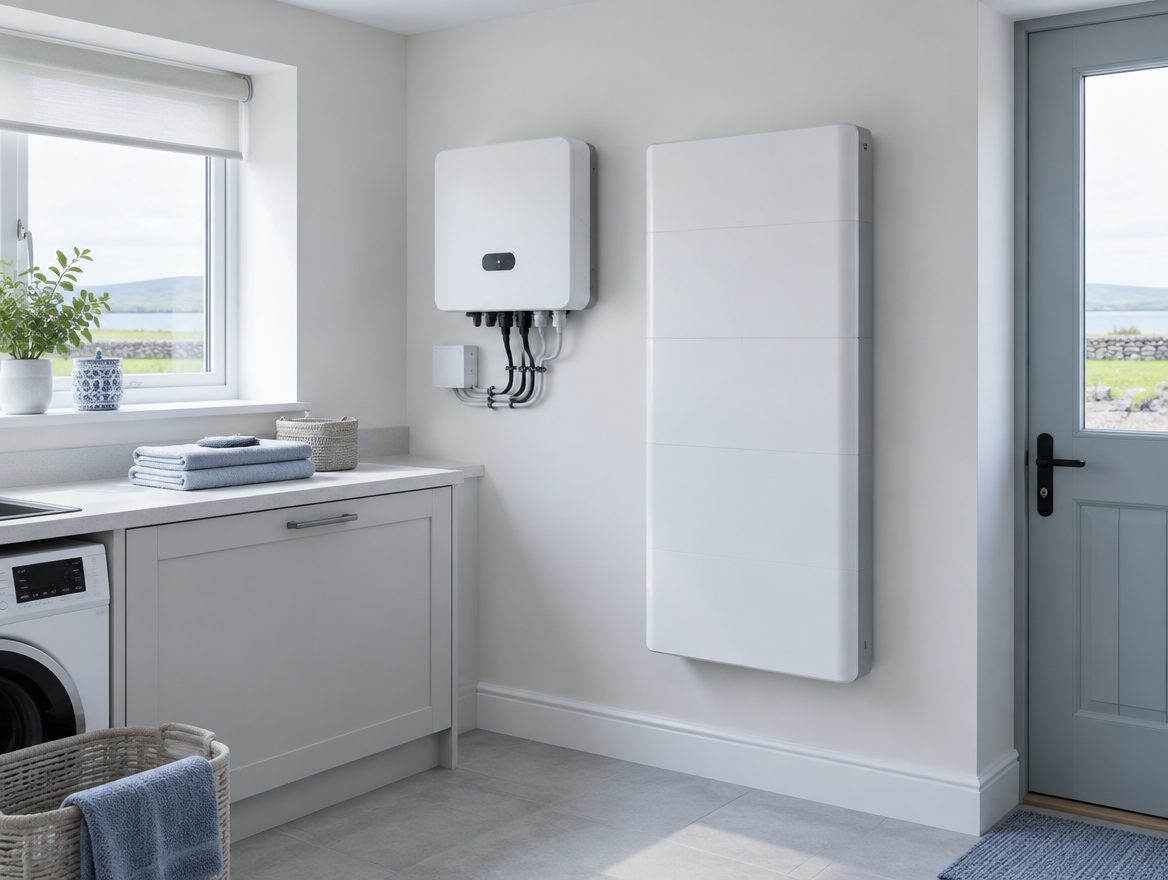 A home battery and inverter in a utility room